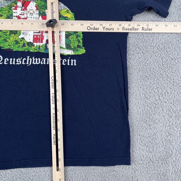 Vintage Neuschwanstein Castle Bavaria Germany Mens T-Shirt Sz Small - Picture 4 of 6
